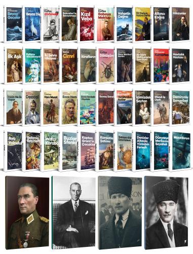 40 Dünya Klasiği ve Atatürk Temalı 64 Sayfa Çizgili Defter Seti -2