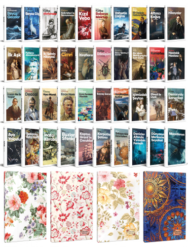 40 Dünya Klasiği ve Çiçekli Planlama Defteri Seti -1
