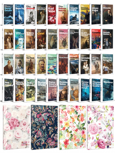 40 Dünya Klasiği ve Çiçekli Planlama Defteri Seti -2