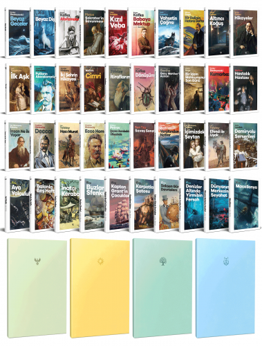 40 Dünya Klasiği ve Pastel Çizgisiz Defter Seti -2