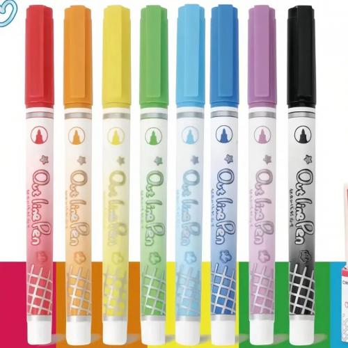 Chosch Highlighter 8'lı Fosforlu Kalem Out Line Pen Colour - Halkkitab