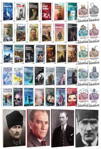 43 Dünya Klasiği ve Atatürk Temalı 64 Sayfa Çizgili Defter Seti -1 - H