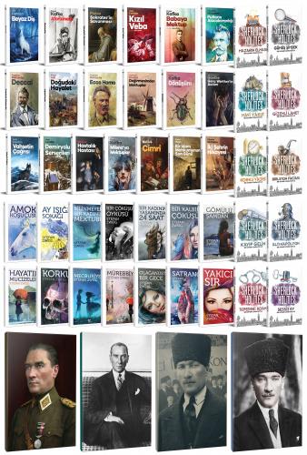 43 Dünya Klasiği ve Atatürk Temalı 64 Sayfa Çizgili Defter Seti -2 - H