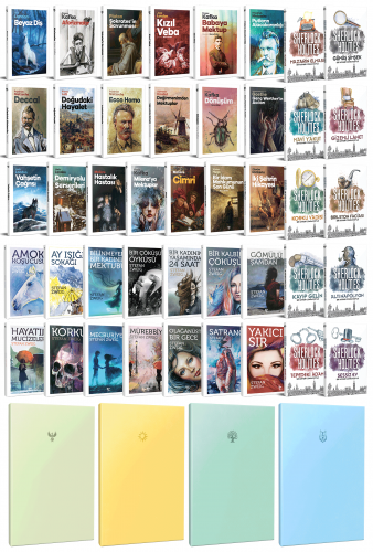 43 Dünya Klasiği ve Pastel Çizgisiz Defter Seti -2 - Halkkitabevi