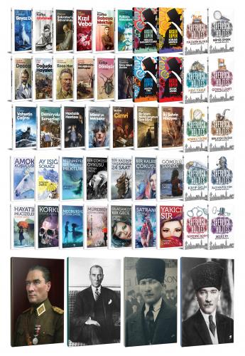 47 Dünya Klasiği ve Atatürk Temalı 64 Sayfa Çizgili Defter Seti -2 - H
