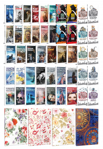 47 Dünya Klasiği ve Çiçekli Planlama Defteri Seti -1 - Halkkitabevi