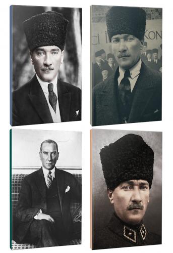 4lü Atatürk- Çizgili Okul Defteri Seti 64 Sayfa 13,5x19,5cm -10 