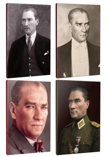 4lü Atatürk- Çizgili Okul Defteri Seti 64 Sayfa 13,5x19,5cm -5  - Halk