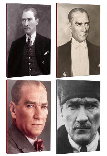 4lü Atatürk- Çizgili Okul Defteri Seti 64 Sayfa 13,5x19,5cm -6  - Halk