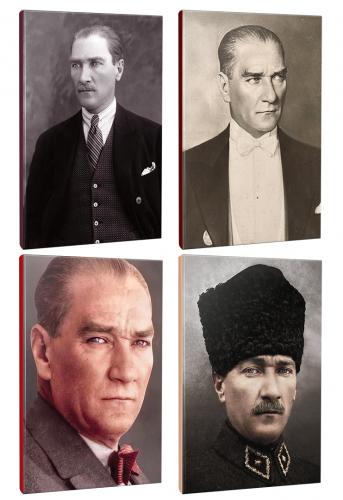 4lü Atatürk- Çizgili Okul Defteri Seti 64 Sayfa 13,5x19,5cm -7  - Halk