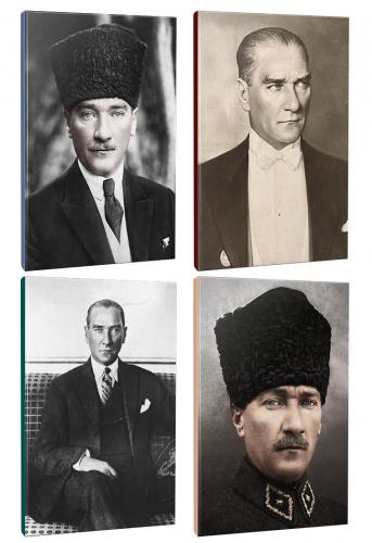 4lü Atatürk- Çizgili Okul Defteri Seti 64 Sayfa 13,5x19,5cm -9 
