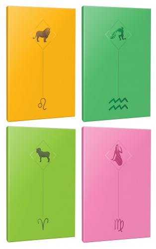 4lü Burç-Astroloji Temalı 13,5x19,5cm 64 Sayfa Çizgisiz Defter Seti -1