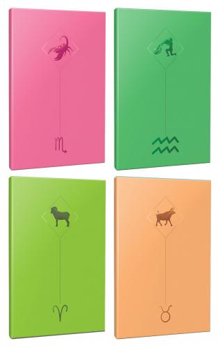 4lü Burç-Astroloji Temalı 13,5x19,5cm 64 Sayfa Çizgisiz Defter Seti -9