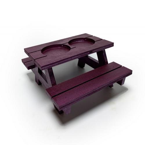 Küçük Mürdüm Ahşap Yuvalı Bank Sunumluk - Halkkitabevi