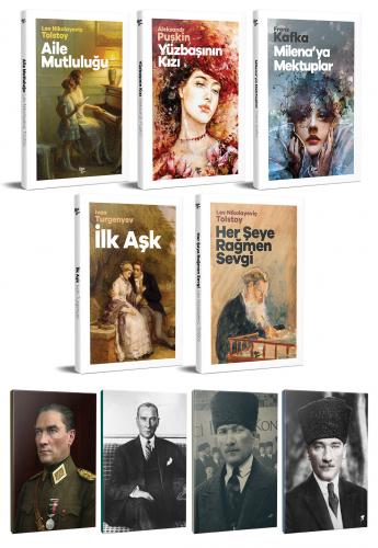 5 Dünya Klasiği ve Atatürk Temalı 64 Sayfa Çizgili Defter Seti -2 - Ha