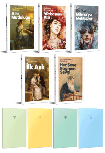 5 Dünya Klasiği ve Pastel Çizgisiz Defter Seti -2 - Halkkitabevi