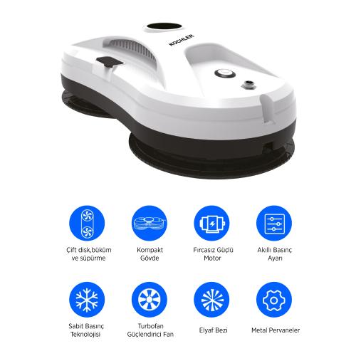 Cam Temizleme Robotu – Akıllı, Vakumlu ve Uzaktan Kumandalı Pencere Si