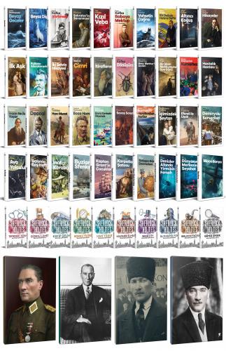 50 Dünya Klasiği ve Atatürk Temalı 64 Sayfa Çizgili Defter Seti -2