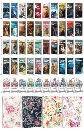 50 Dünya Klasiği ve Çiçekli Planlama Defteri Seti -2 - Halkkitabevi