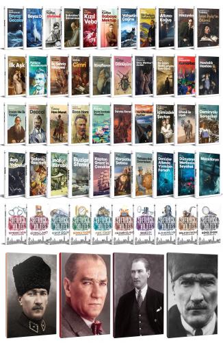 51 Dünya Klasiği ve Atatürk Temalı 64 Sayfa Çizgili Defter Seti -1 - H