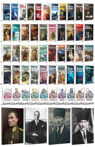 51 Dünya Klasiği ve Atatürk Temalı 64 Sayfa Çizgili Defter Seti -2 - H