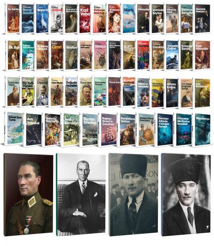 53 Dünya Klasiği ve Atatürk Temalı 64 Sayfa Çizgili Defter Seti -2 - H