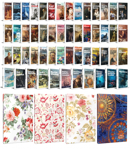 53 Dünya Klasiği ve Çiçekli Planlama Defteri Seti -1 - Halkkitabevi