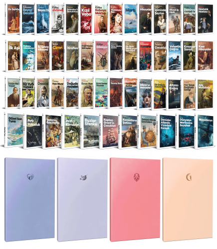 53 Dünya Klasiği ve Pastel Çizgisiz Defter Seti -1 - Halkkitabevi