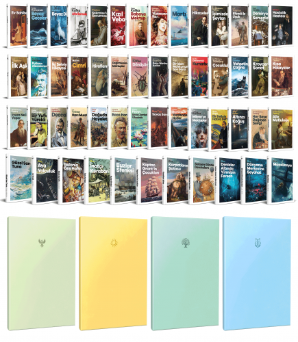 53 Dünya Klasiği ve Pastel Çizgisiz Defter Seti -2 - Halkkitabevi