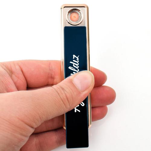 Kişiye Özel Sürgülü Şarjlı USB Çakmak - Halkkitabevi