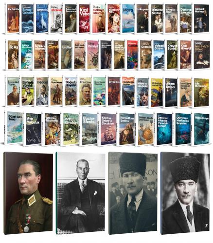 54 Dünya Klasiği ve Atatürk Temalı 64 Sayfa Çizgili Defter Seti -2 - H