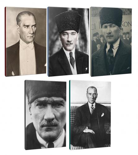 5li Atatürk- Çizgili Okul Defteri Seti 64 Sayfa 13,5x19,5cm -4 
