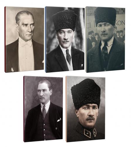5li Atatürk- Çizgili Okul Defteri Seti 64 Sayfa 13,5x19,5cm -5 