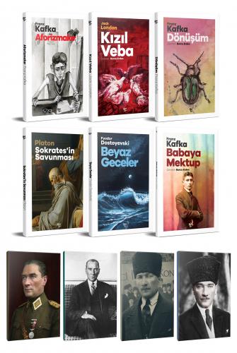 6 Dünya Klasiği ve Atatürk Temalı 64 Sayfa Çizgili Defter Seti -2 - Ha