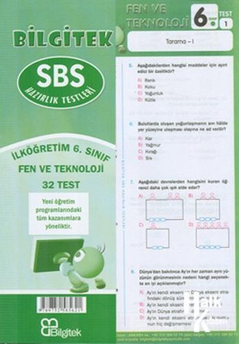6.Sınıf Fen Teknoloji SBS Çek Kopar Yaprak Test - Bilgitek