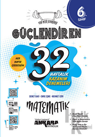 6. Sınıf Güçlendiren 32 Haftalık Matematik Kazanım Denemeleri - Halkki