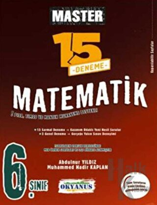 6. Sınıf Master 15 Matematik Denemesi - Halkkitabevi