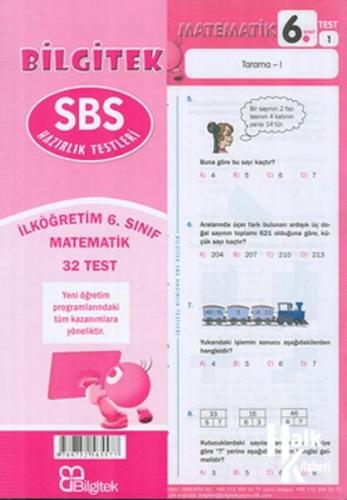 6.Sınıf Matematik SBS Çek Kopar Yaprak Test - Bilgitek