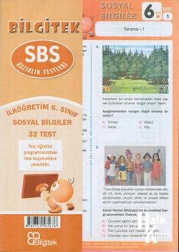 6.Sınıf Sosyal SBS Çek Kopar Yaprak Test - Bilgitek - Halkkitabevi