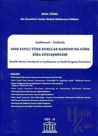 6098 Sayılı Türk Borçlar Kanunu'na Göre Kira Sözleşmeleri (2 Cilt Takım) (Ciltli)