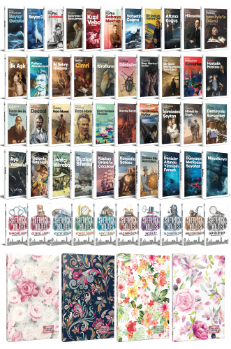 61 Dünya Klasiği ve Çiçekli Planlama Defteri Seti -2 - Halkkitabevi