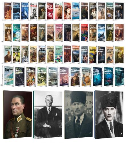 63 Dünya Klasiği ve Atatürk Temalı 64 Sayfa Çizgili Defter Seti -2 - H