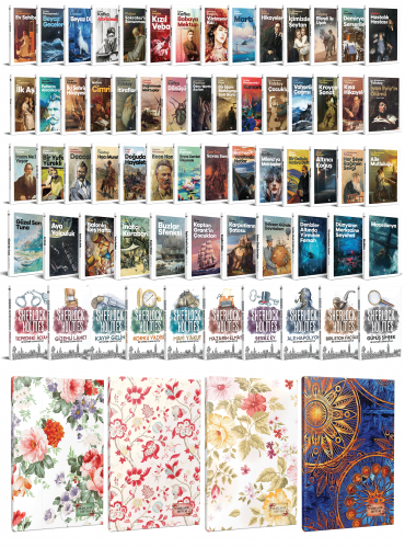 64 Dünya Klasiği ve Çiçekli Planlama Defteri Seti -1 - Halkkitabevi