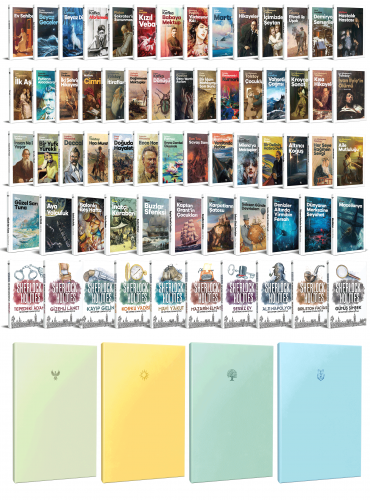 64 Dünya Klasiği ve Pastel Çizgisiz Defter Seti -2 - Halkkitabevi