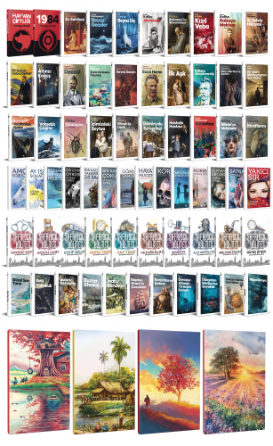 65 Dünya Klasiği ve Manzara Temalı 64 Sayfa Çizgili Defter Seti -1 - H