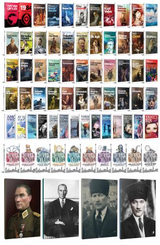 68 Dünya Klasiği ve Atatürk Temalı 64 Sayfa Çizgili Defter Seti -2 - H