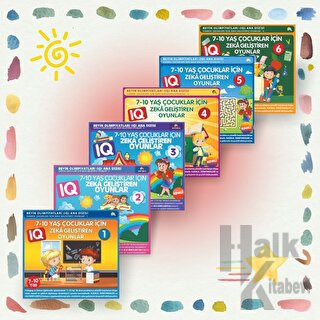 7-10 Yaş Çocuklar İçin IQ Zeka Geliştiren Oyunlar (6 Kitap Takım)