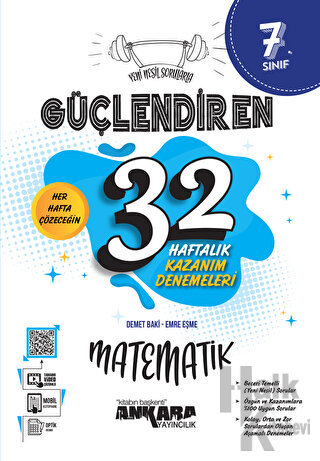 7. Sınıf Güçlendiren 32 Haftalık Matematik Kazanım Denemeleri