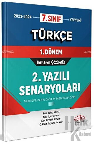 7. Sınıf Türkçe 1. Dönem Ortak Sınavı 2. Yazılı Senaryoları Tamamı Çözümlü