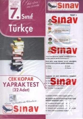7. Sınıf Türkçe Çek Kopar Yaprak Test (32 Test) - Halkkitabevi